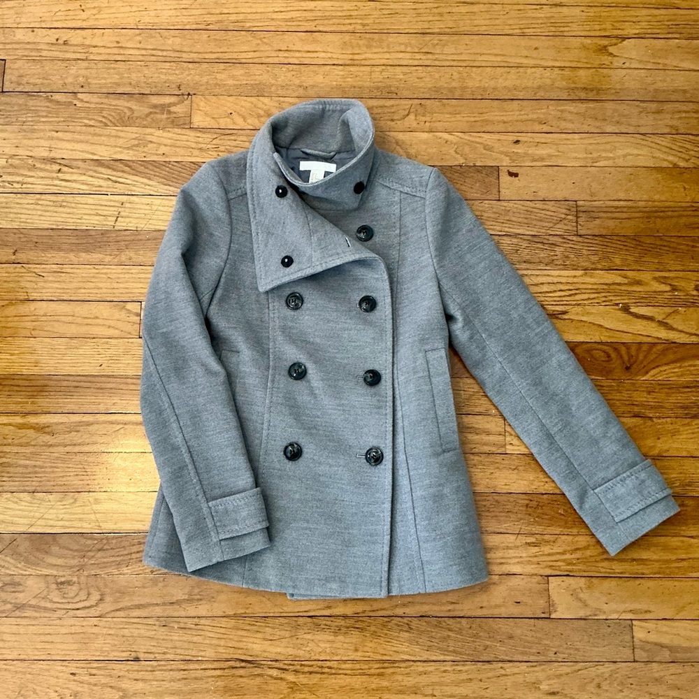 H&M - Gray Women's Peacoat - Picture 3 of 5